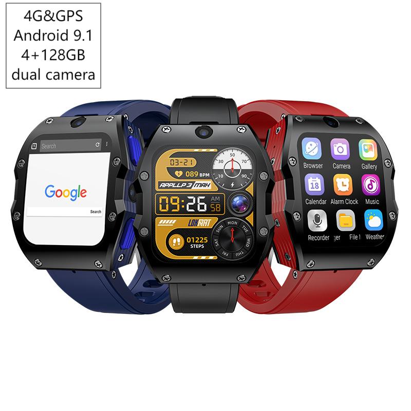 Smart Watch - 4G Android Smartwatch 4+128GB GPS Dual