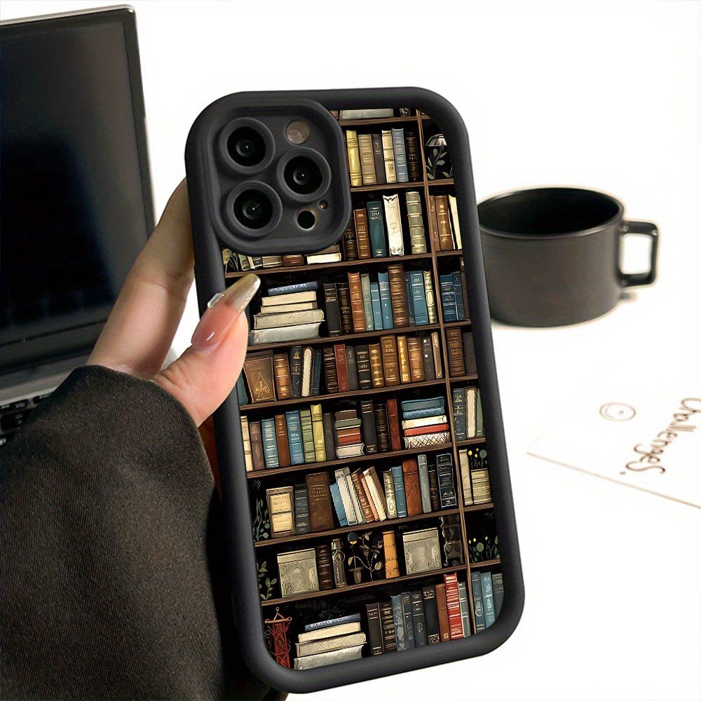 Usb Charger - Book Shelf Creative Pattern Phone Case