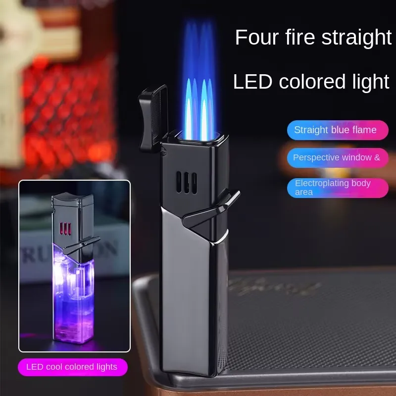 Electronics Gadgets For Gift - Metal Windproof Cigar Lighter Jet Flame