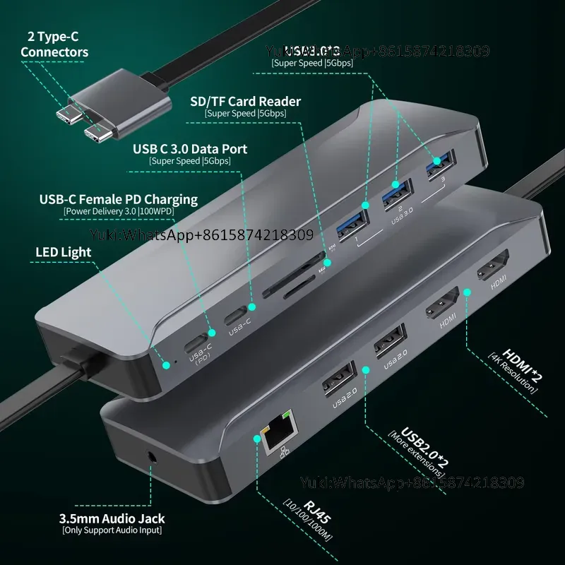 Usb Hub - Hot Selling Dual Display Screen Type