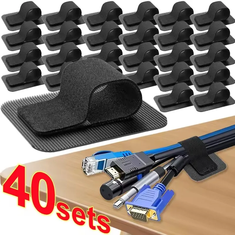 Cable Organizer - 4-40 Sets Cable Management Under Desk
