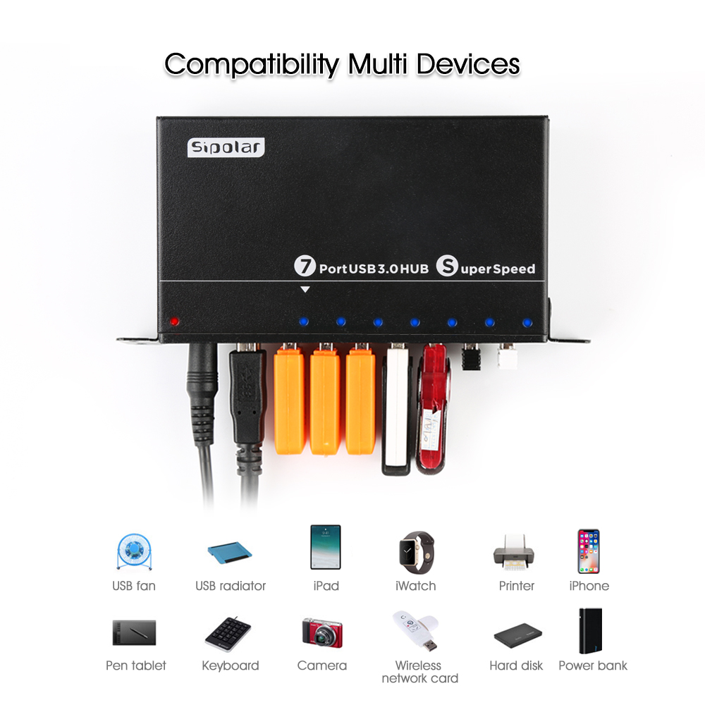 Usb Hub - A-173 Industrial 7 Port USB 3.0
