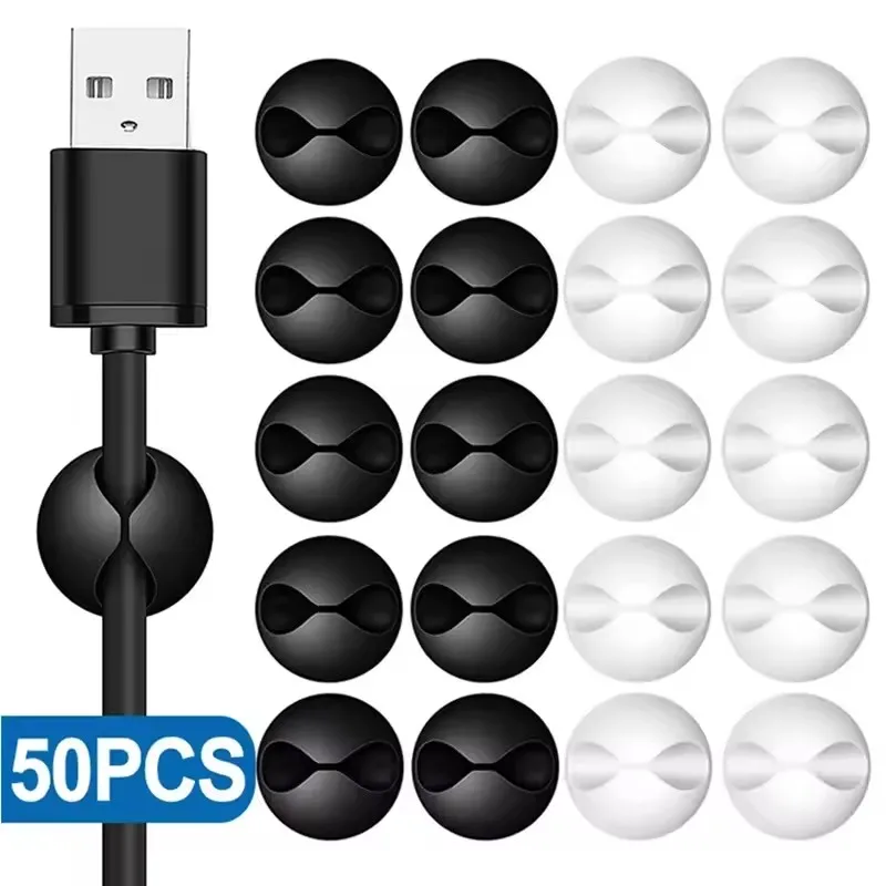 Cable Organizer - 5/50Pcs Mini Cable Organizer Silicone USB