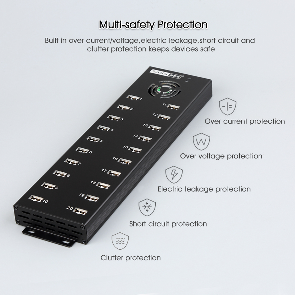 Sipolar A-805P 20 Port USB 2.0 - Usb Hub recension och pris