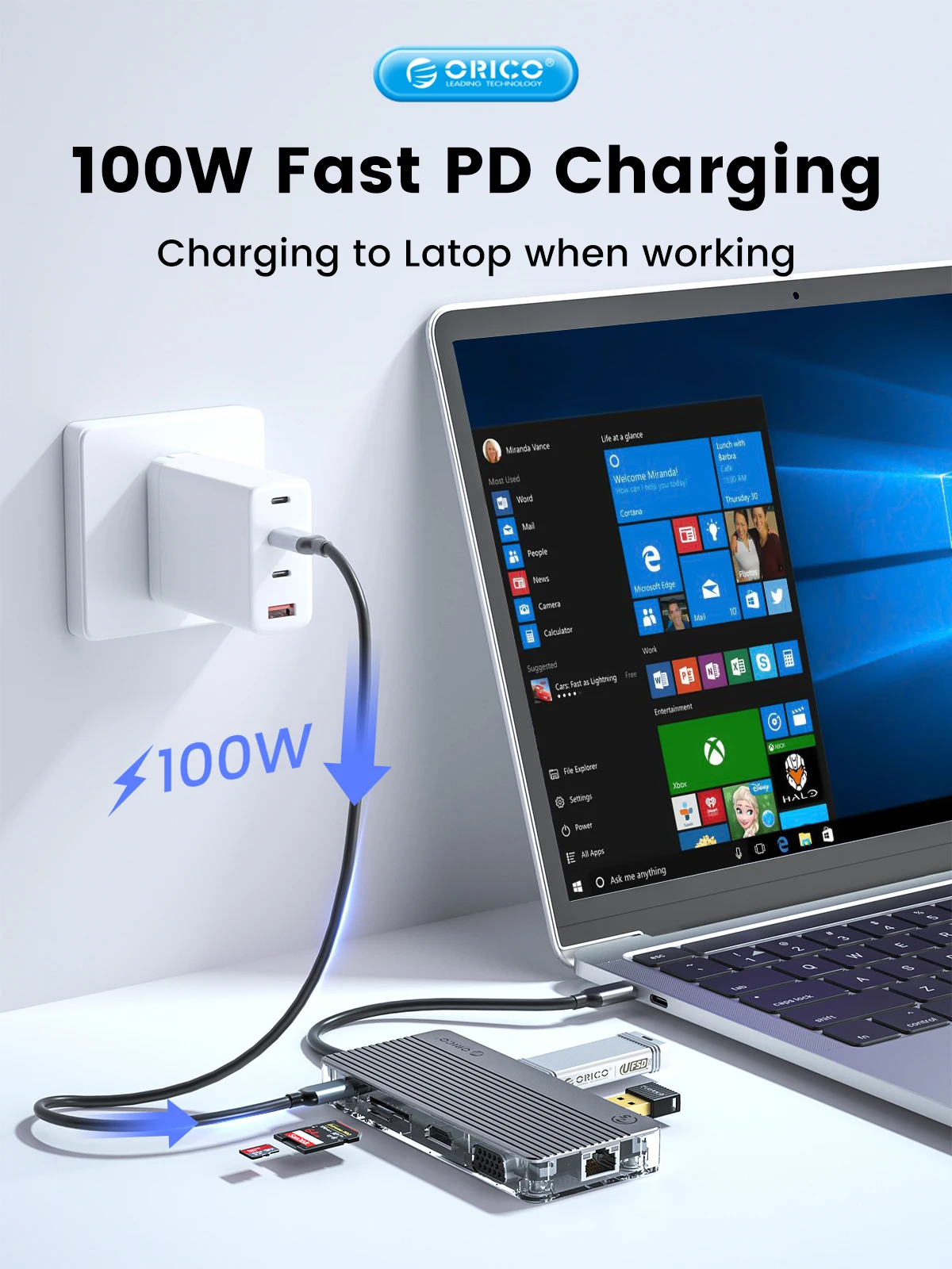 ORICO Transparent USB C Dockin - Usb Hub recension och pris