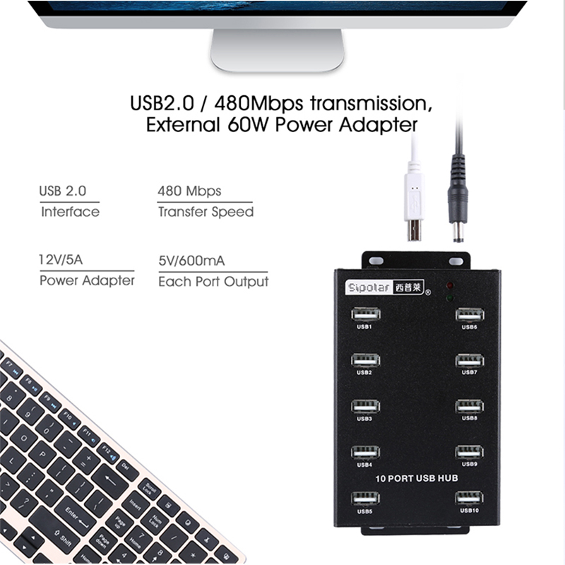 Sipolar Usb Desk Hub A-300 10  - Usb Hub recension och pris