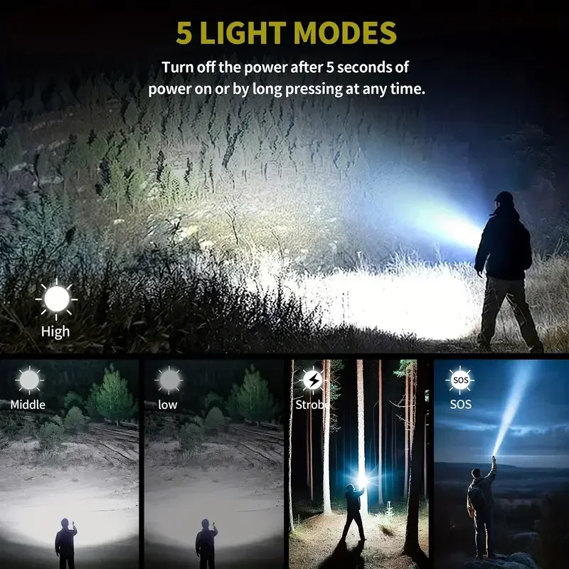 Bright Zoomable Flashlight w/  - Power Bank recension och pris