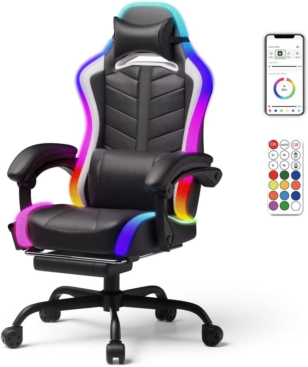 Gaming Chair Premium PU Leathe - Bluetooth Speaker recension och pris