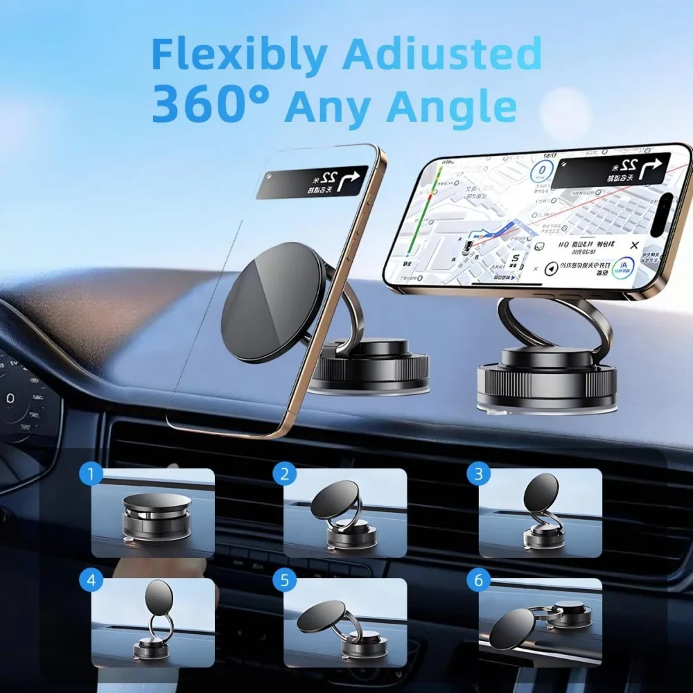 Upgraded 360°Vacuum Magnetic P - Phone Holder recension och pris