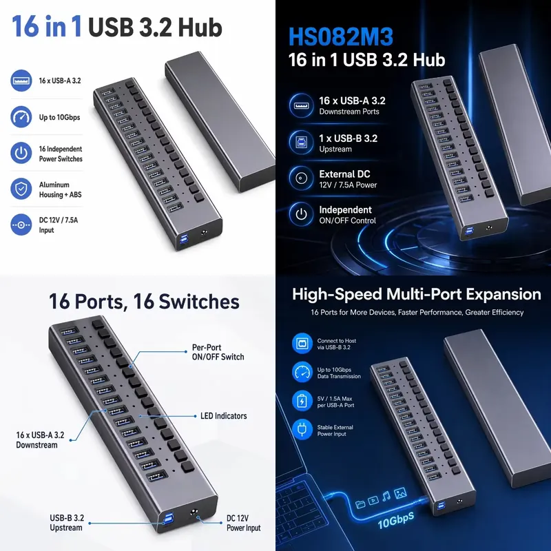 AP01 for 16-Port Powered USB 3 - Usb Hub recension och pris