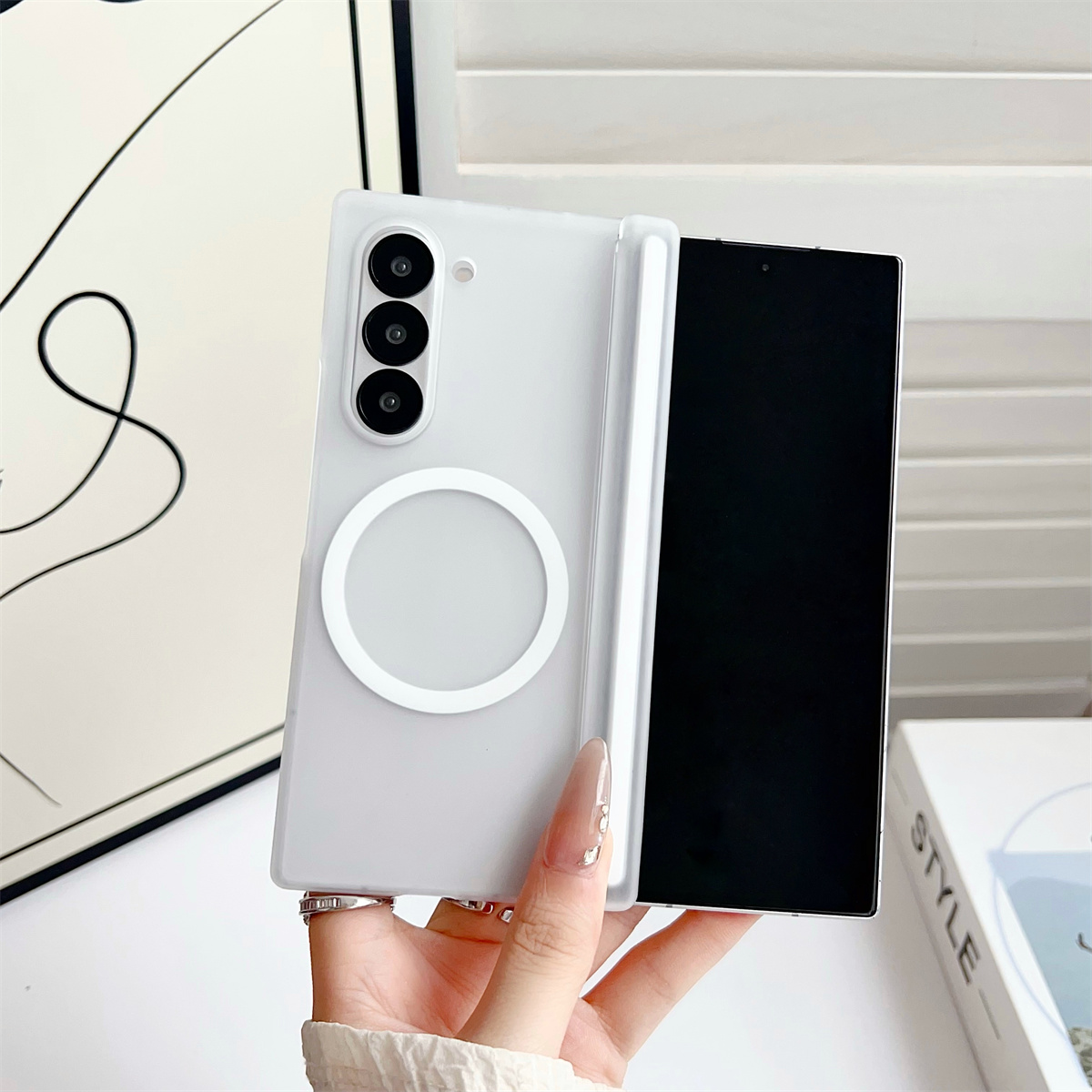 Magnetic Phone Case Frosted Tr - Wireless Charger recension och pris