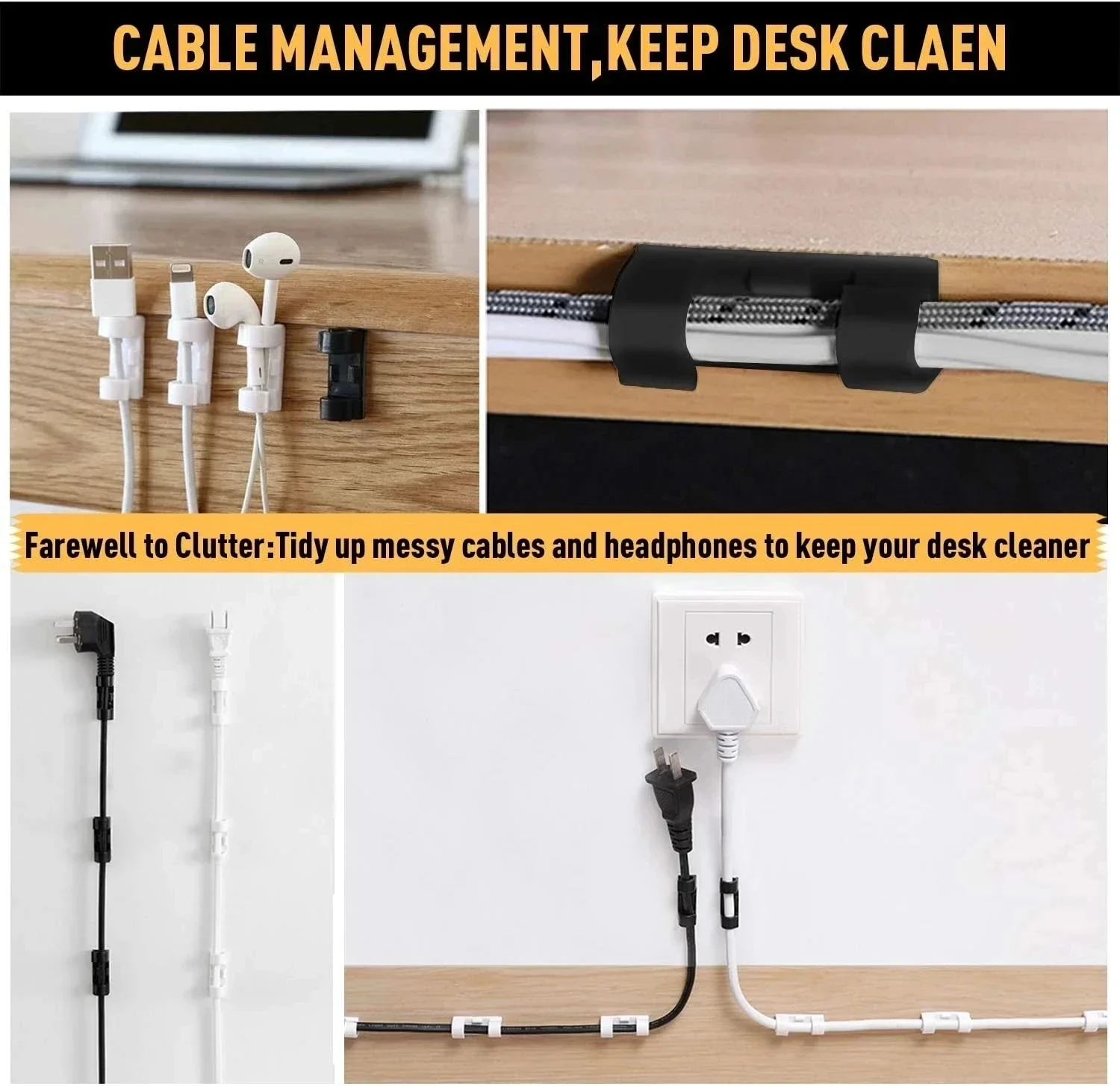Cable Clips Organizer Drop Wir - Cable Organizer recension och pris