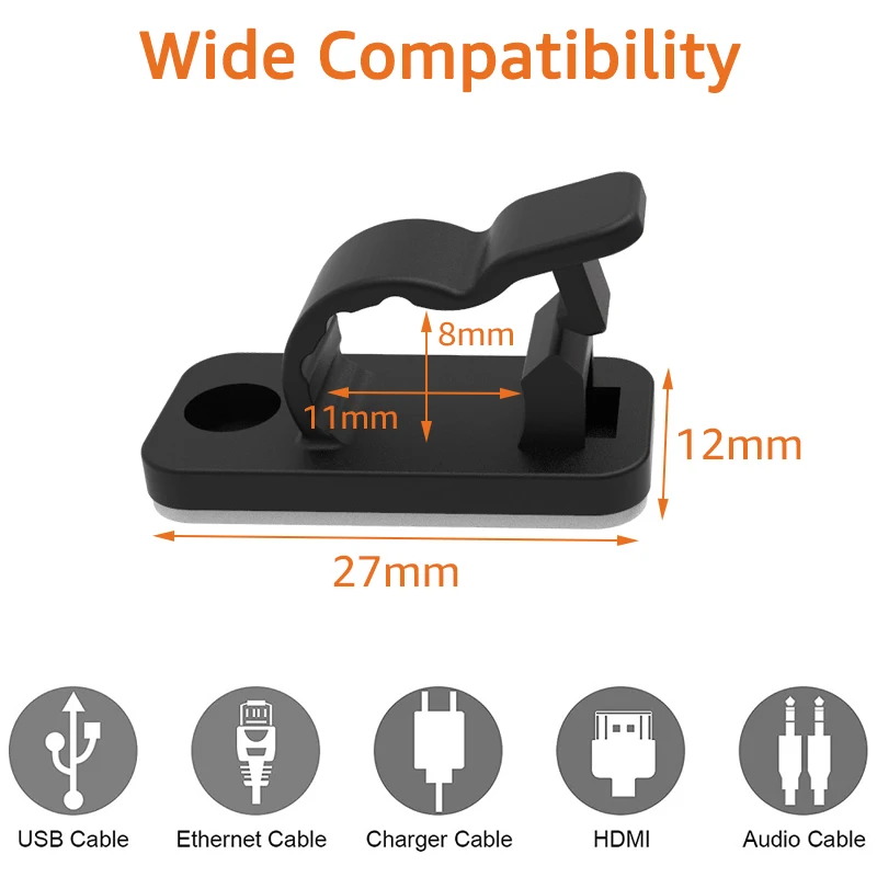 10/50PCS Cable Organizer Clips - Usb Charger recension och pris