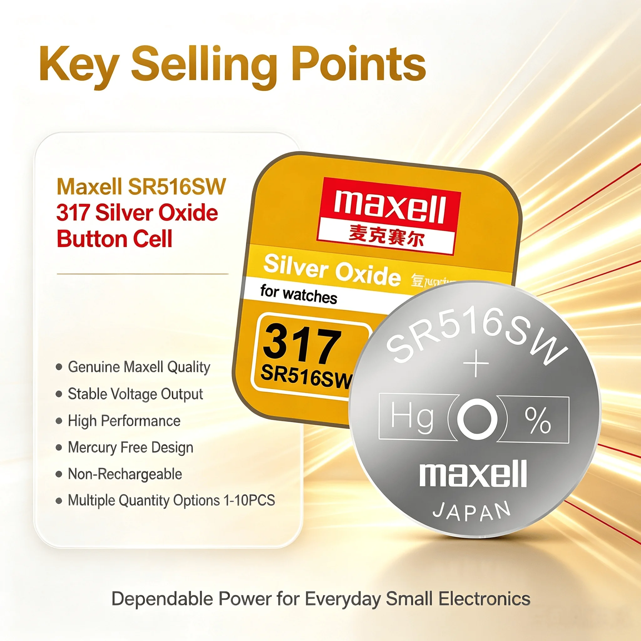 Maxell SR516SW 317 Silver Oxid - Electronics And Gadgets Ce recension och pris