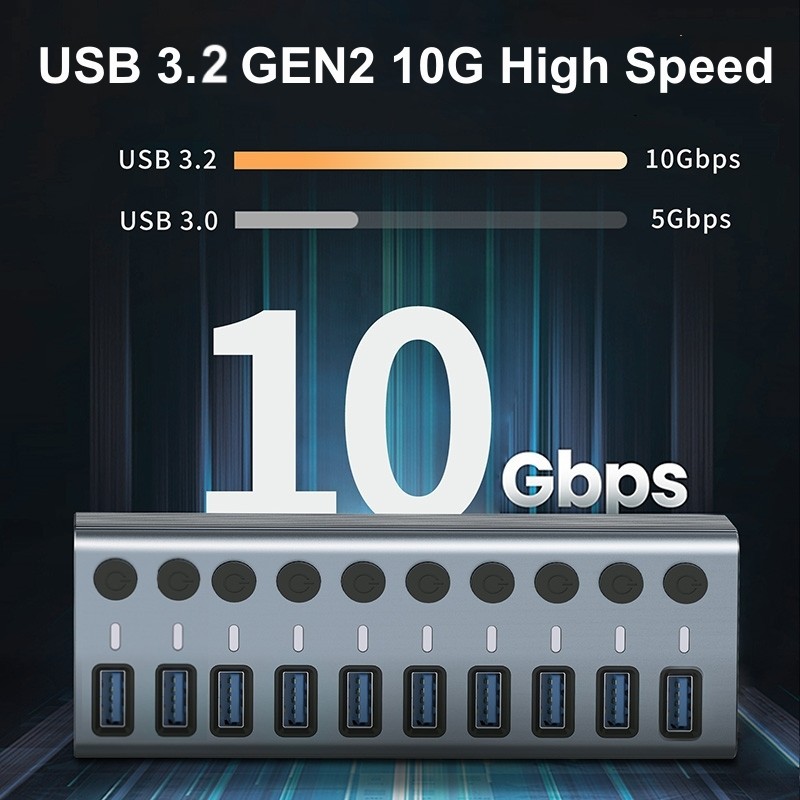 USB 3.0 Hub with 10 Ports High - Usb Hub recension och pris