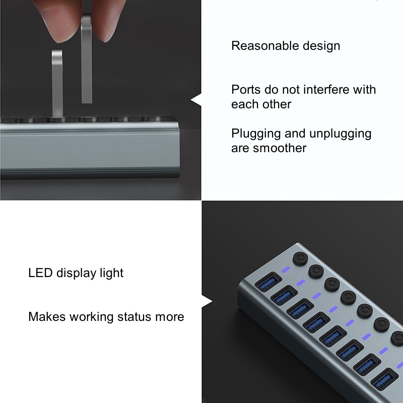 USB 3.0 Hub with 10 Ports High - Usb Hub recension och pris