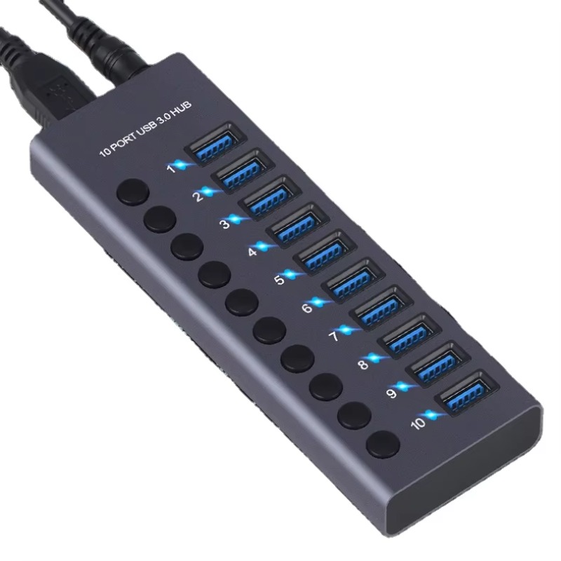 10 Port Aluminum Alloy High Sp - Usb Hub recension och pris