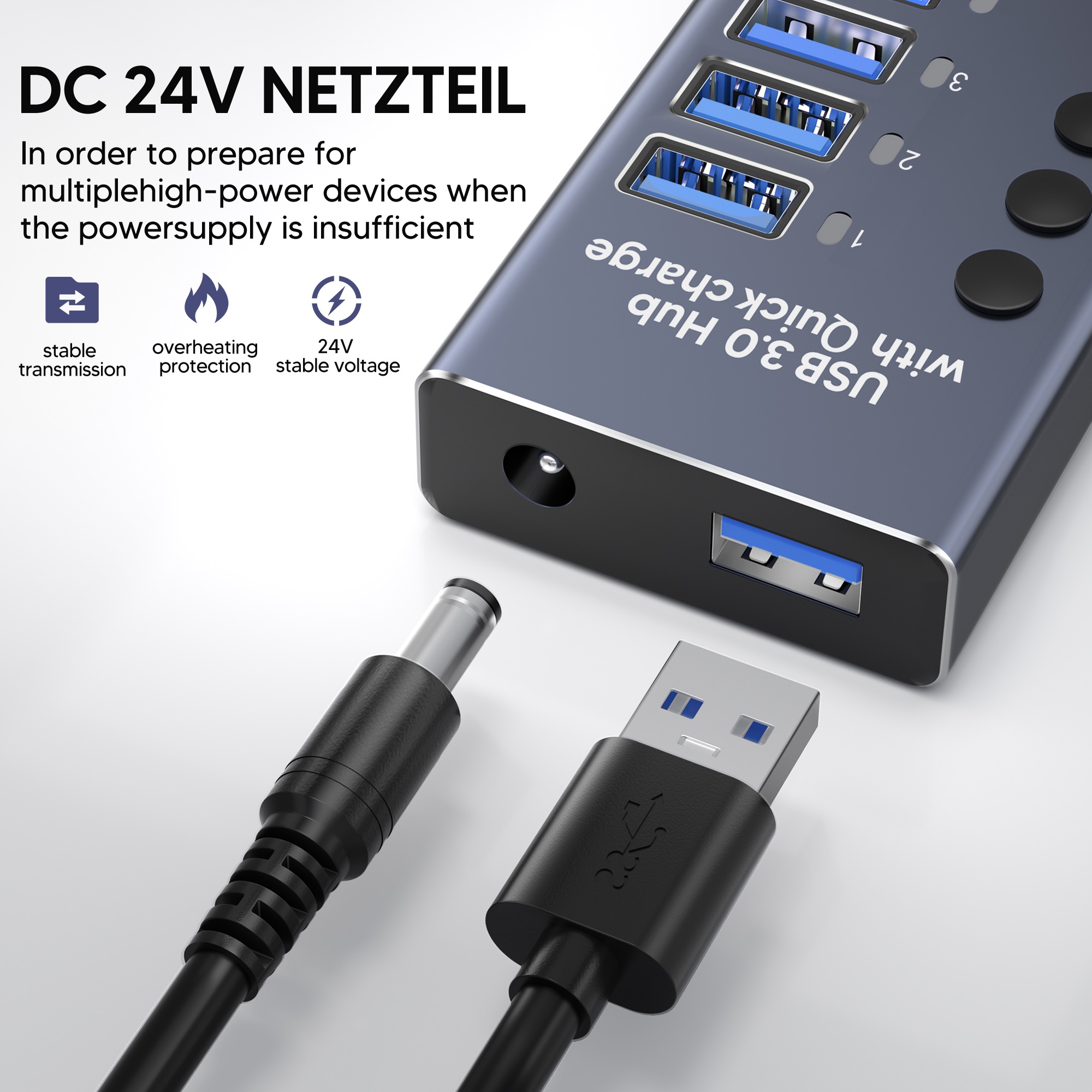 10 Port Aluminum Alloy High Sp - Usb Hub recension och pris