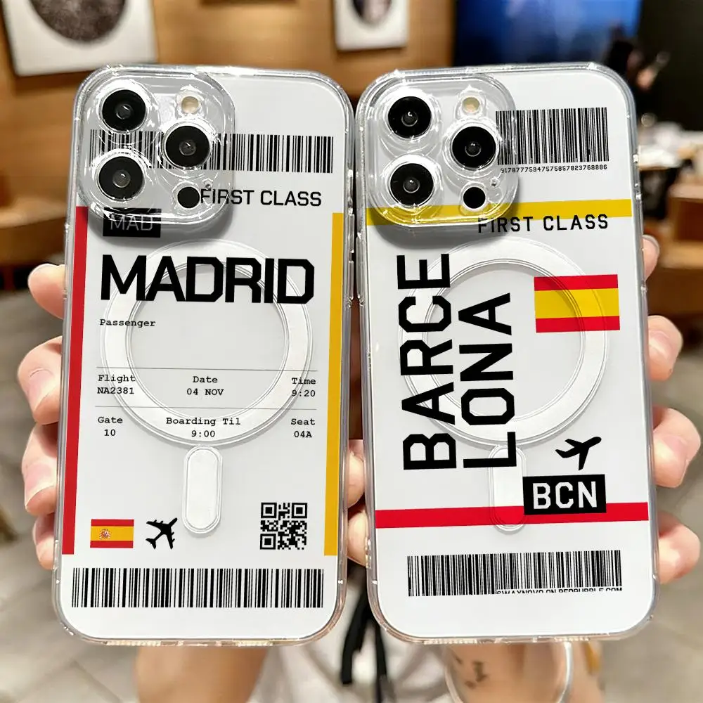 Travel Plane Ticket Spain Phon - Wireless Charger recension och pris