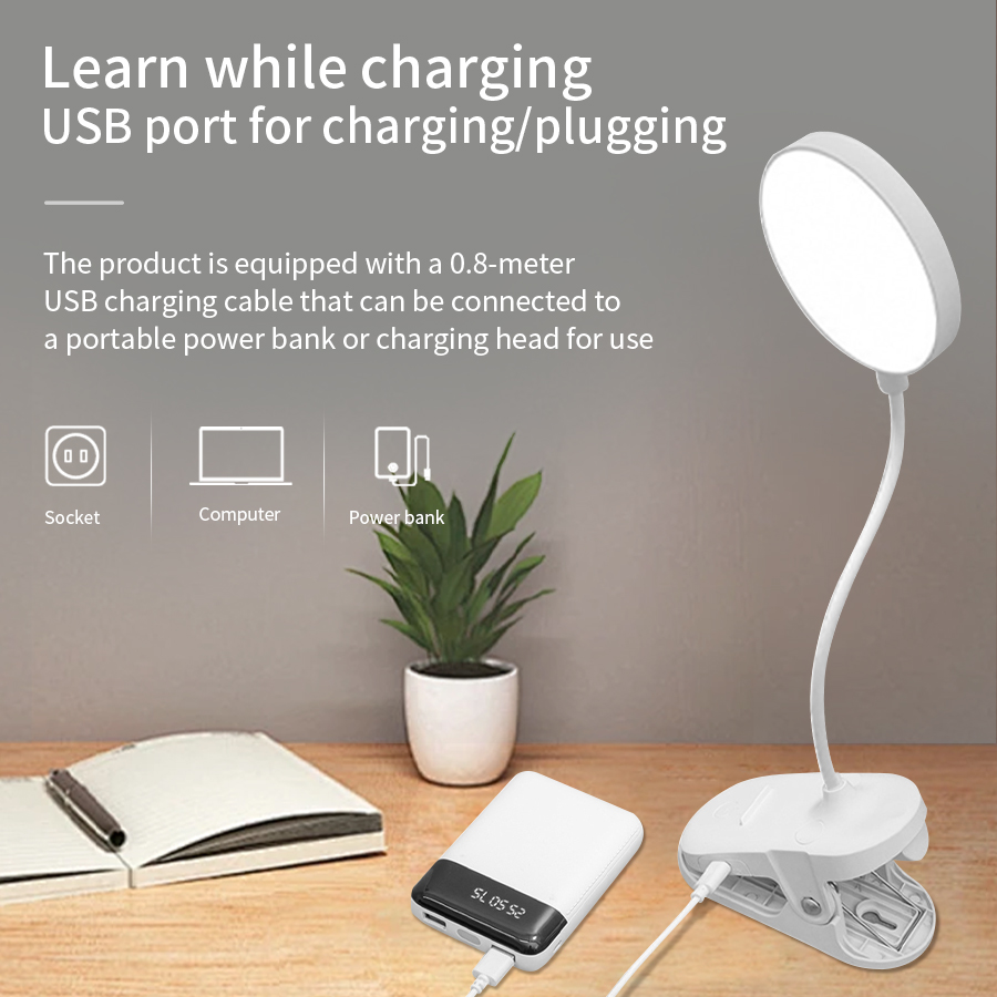LED Clip Desk Lamp 360° Flexib - Phone Holder recension och pris