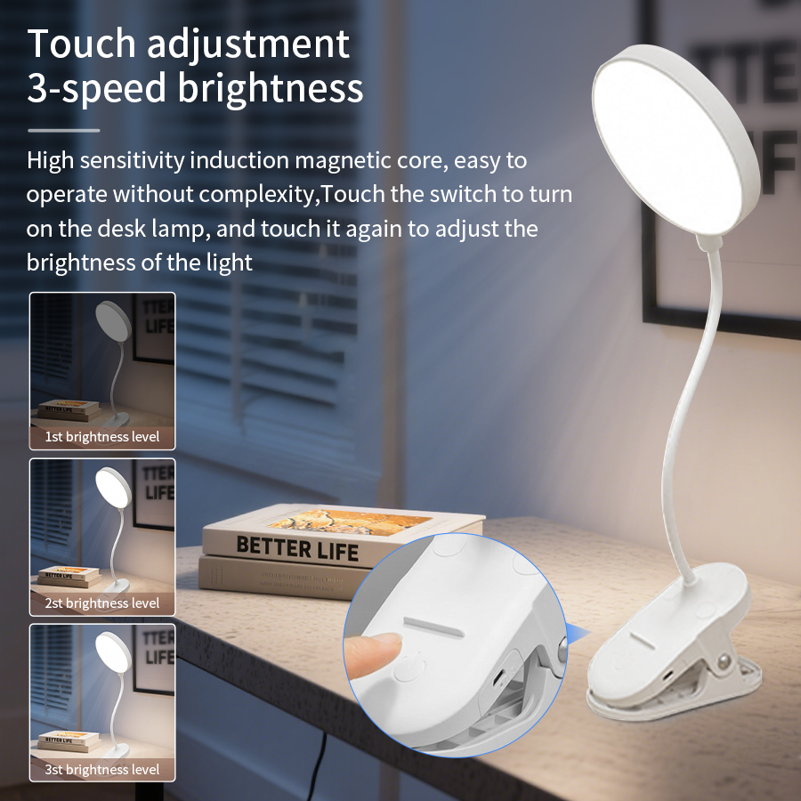 LED Clip Desk Lamp 360° Flexib - Phone Holder recension och pris