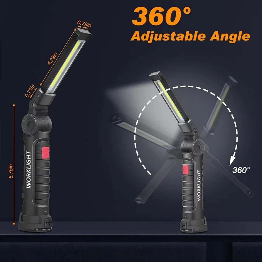 New Portable COB LED Flashligh - Power Bank recension och pris